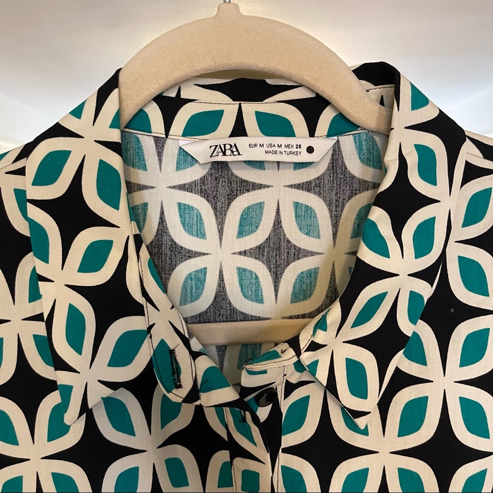 Zara Printed Dress with Belt size Medium - Picture 8 of 13